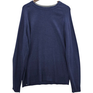 NWT Mizzen + Main Sweater Mens XXL Blue Cassady Crew Neck Moisture Wicking Soft